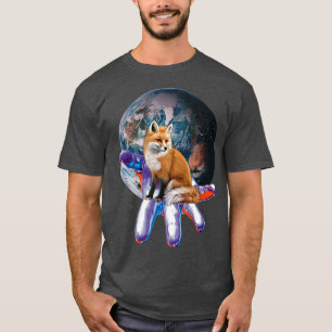 Fo Motif Sly Animal Colorful Forest Animals Design T-Shirt