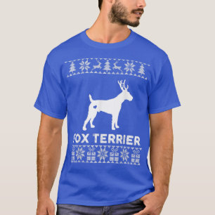 Fo Terrier Dog Christmas Reindeer Ugly Christmas S T-Shirt