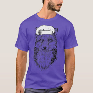 Fo Woodland Animal Chef Funny Cooking Cook T-Shirt
