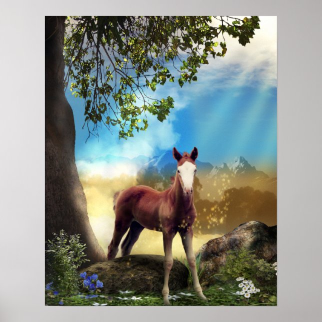 Foal Horse ENCHANTED FOREST Poster (Front)