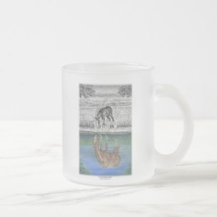 Foal Water Reflection of Horse Frosted Glass Coffee Mug