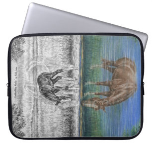 Foal Water Reflection of Horse Laptop Sleeve