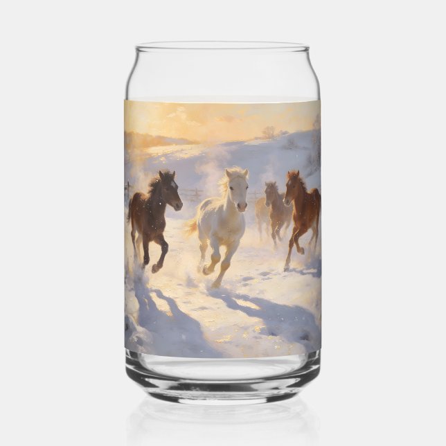 Foals at Play Can Glass (Front)