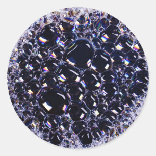 foam bubbles classic round sticker