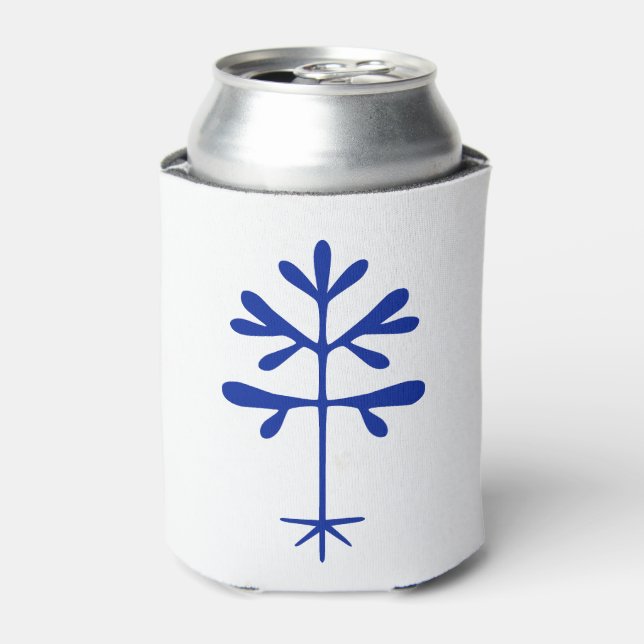 Foam Can Cooler with a Blue Solid Sapling (Can Front)