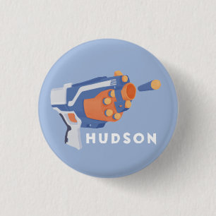 Foam dart gun custom design 3 cm round badge