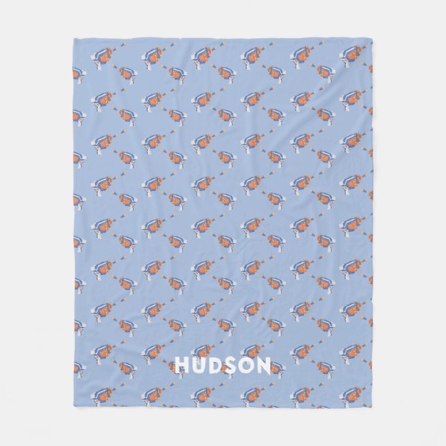 Foam dart guns design fleece blanket (Front)