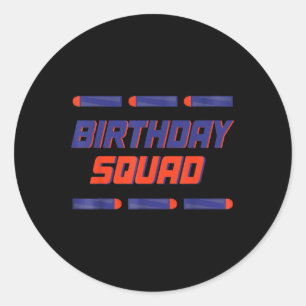 Foam Dart War Birthday Boy Shirt Family Birthday S Classic Round Sticker