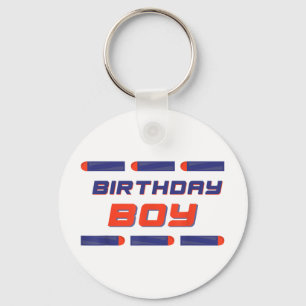 Foam Dart War Birthday Boy Shirt Key Ring