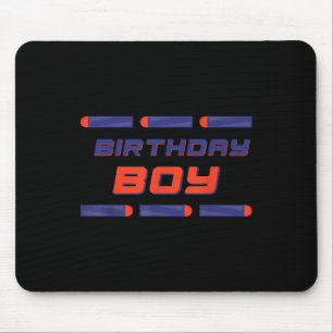 Foam Dart War Birthday Boy Shirt Mouse Mat