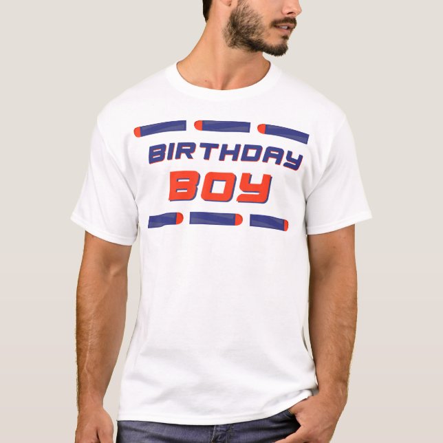 Foam Dart War Birthday Boy  T-Shirt (Front)