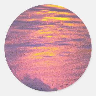 Foam On Rough, Wavy Water Classic Round Sticker