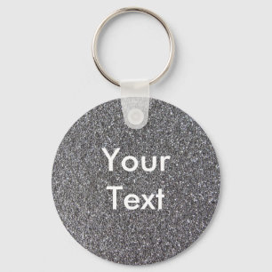 Foam Rubber Grey Key Ring