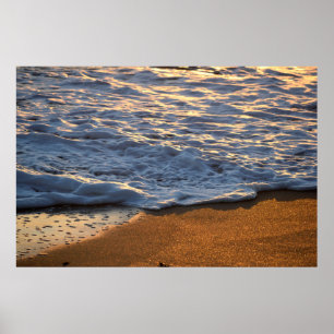 Foam surf wave at the ocean beach canvas print