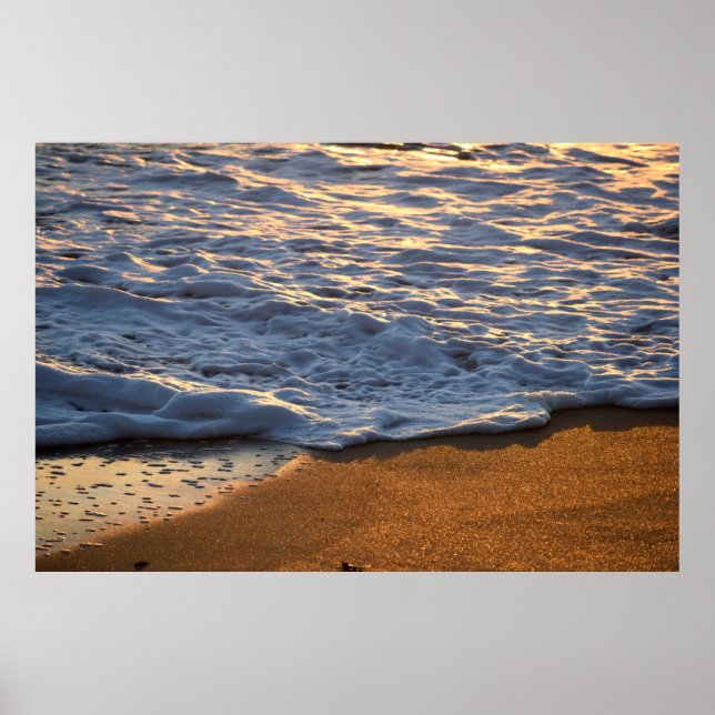 Foam surf wave at the ocean beach canvas print (Front)