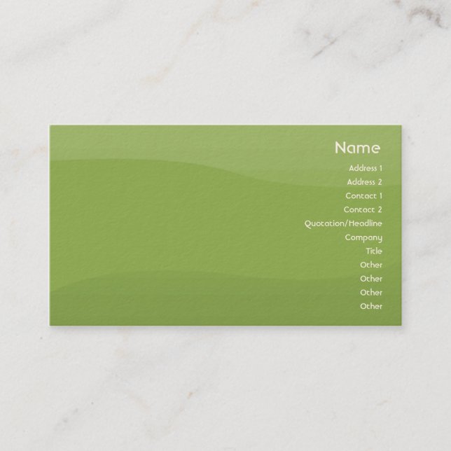 Foamgreen Waves - Business Card (Front)