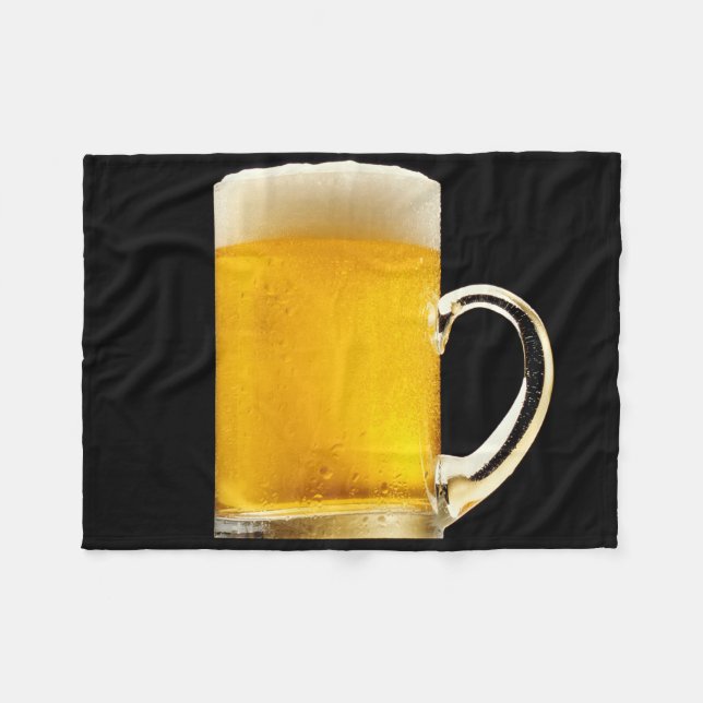 Foamy Beer Mug Fleece Blanket (Front (Horizontal))