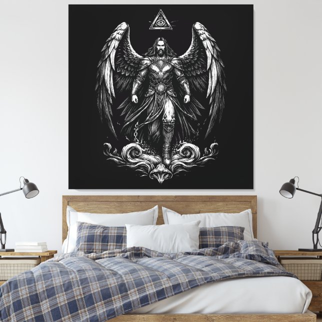 Focalor Unleashed Occult Majesty Canvas Print (Insitu(Bedroom))