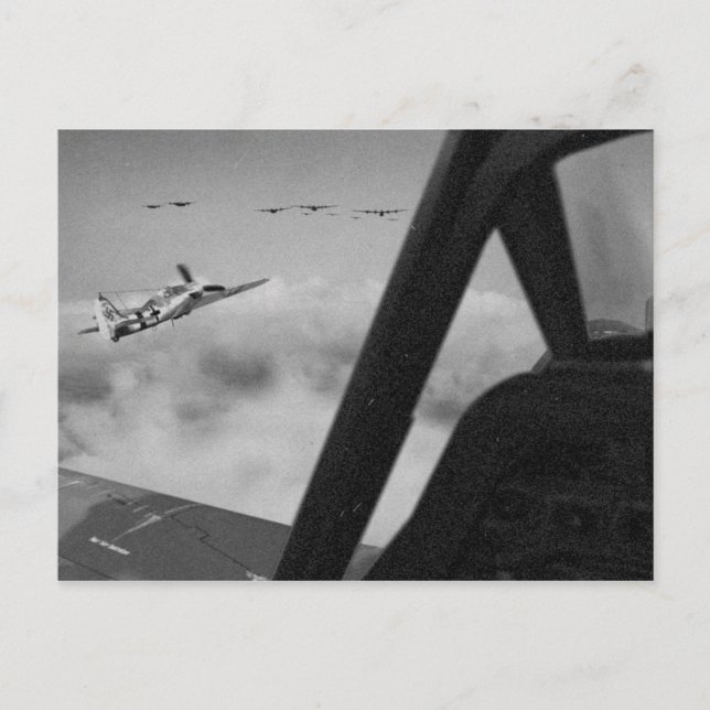 Focke-Wulf 190D Fighters Close In. Postcard (Front)