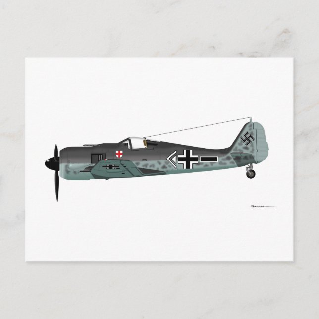 Focke-Wulf FW-190 Postcard (Front)