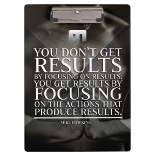 Focus and Results - Workout Motivational Clipboard