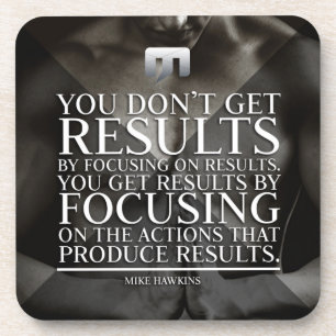 Focus and Results - Workout Motivational Coaster