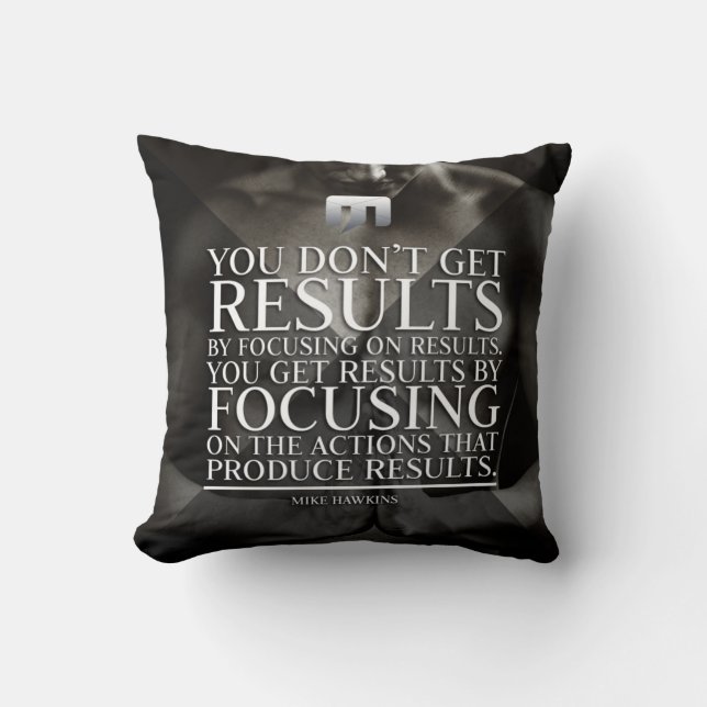 Focus and Results - Workout Motivational Cushion (Front)