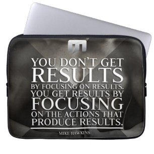 Focus and Results - Workout Motivational Laptop Sleeve