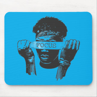 Focus Blindfold Motivational Street Art Illustrati Mouse Mat
