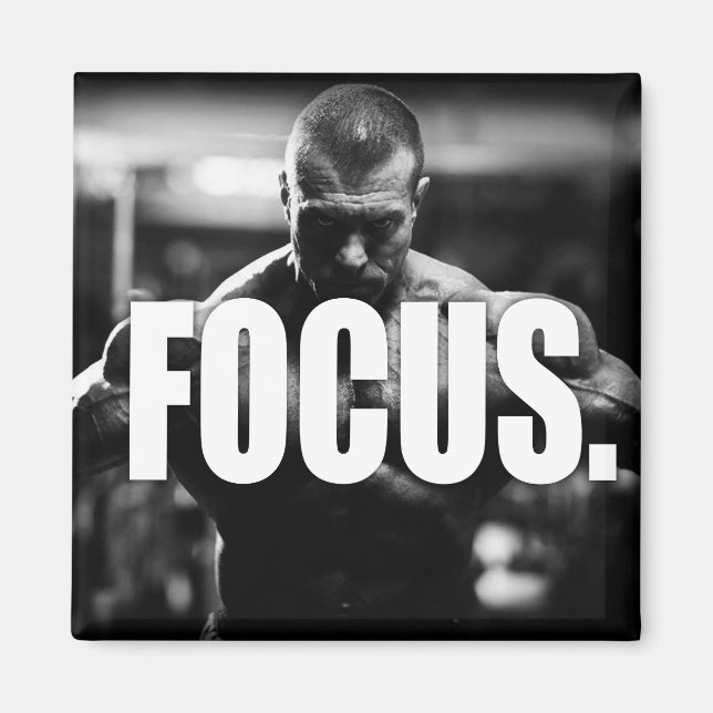 FOCUS - "Body building" Motivational Magnet (Front)