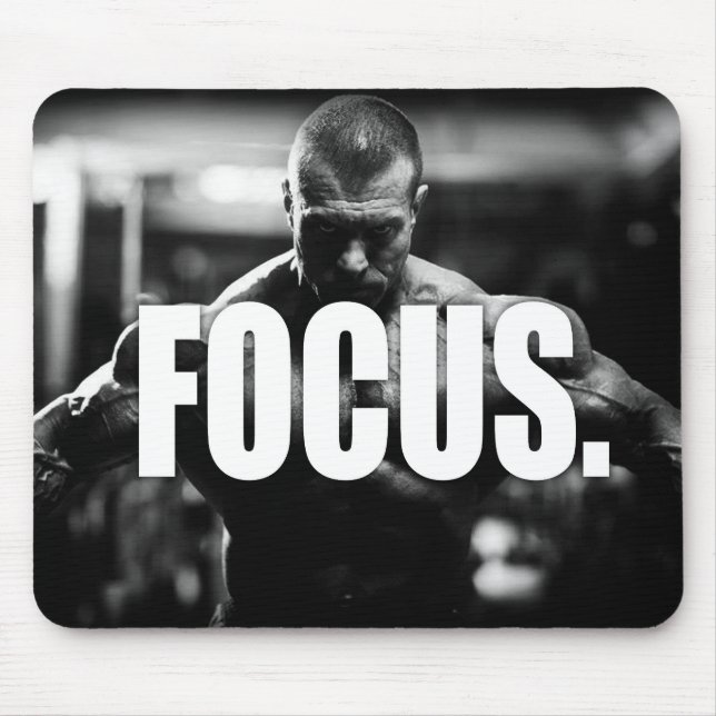 FOCUS - "Body building" Motivational Mouse Mat (Front)