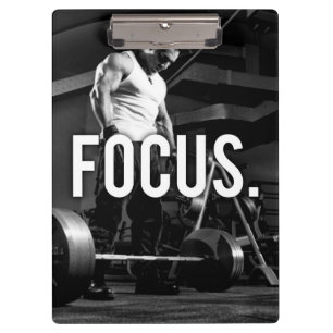 FOCUS - "Body building" Workout Motivational Clipboard