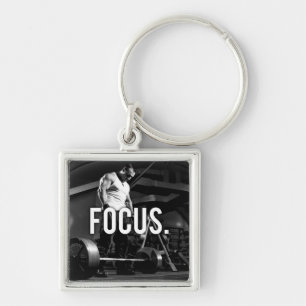 FOCUS - "Body building" Workout Motivational Key Ring