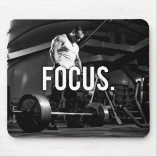 FOCUS - "Body building" Workout Motivational Mouse Mat