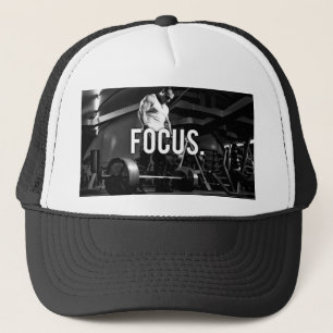 FOCUS - "Body building" Workout Motivational Trucker Hat