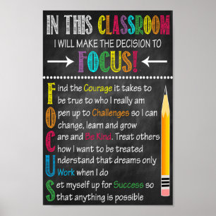 FOCUS Classroom Printable Poster