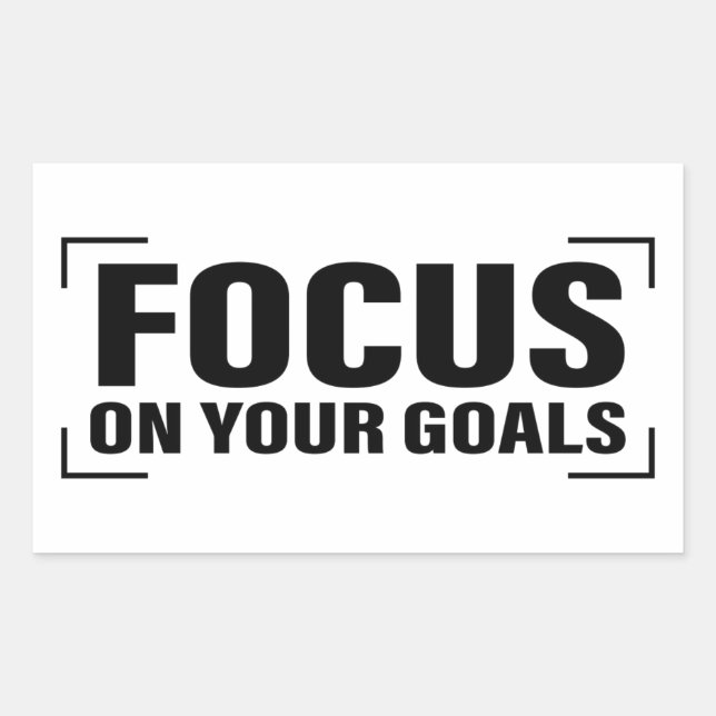 Focus Distraction Quotes Inspirational Quote Art Rectangular Sticker (Front)