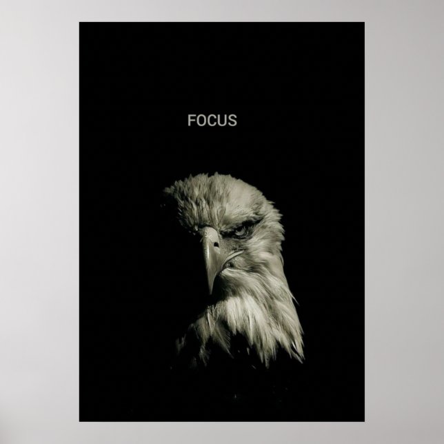 FOCUS – Eagle-Inspired Motivation Poster (Front)
