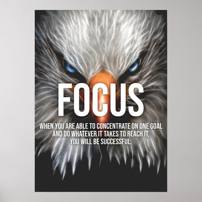 FOCUS - Eagle Motivational Poster (Front)