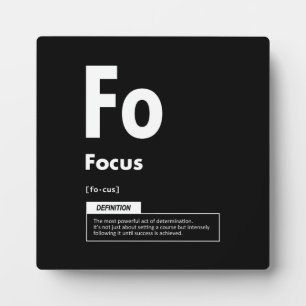 FOCUS - Element Of Success - Motivational Plaque