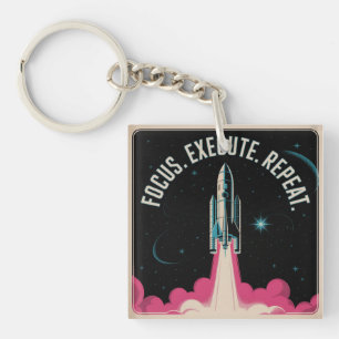Focus. Execute. Repeat Key Ring