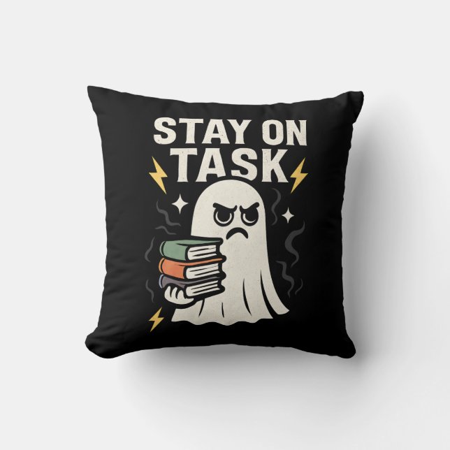 Focus Ghost – Halloween Back to School Design Cushion (Front)