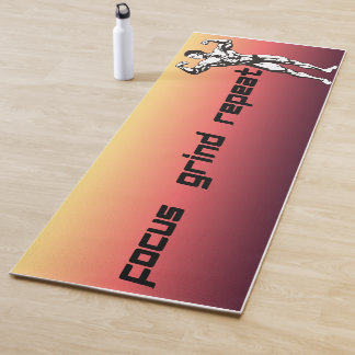 Focus Grind Repeat Exercise | Motivational Fitness Yoga Mat