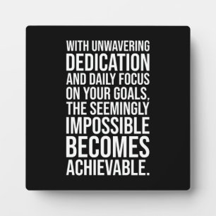 Focus - Impossible Becomes Achievable - Motivation Plaque