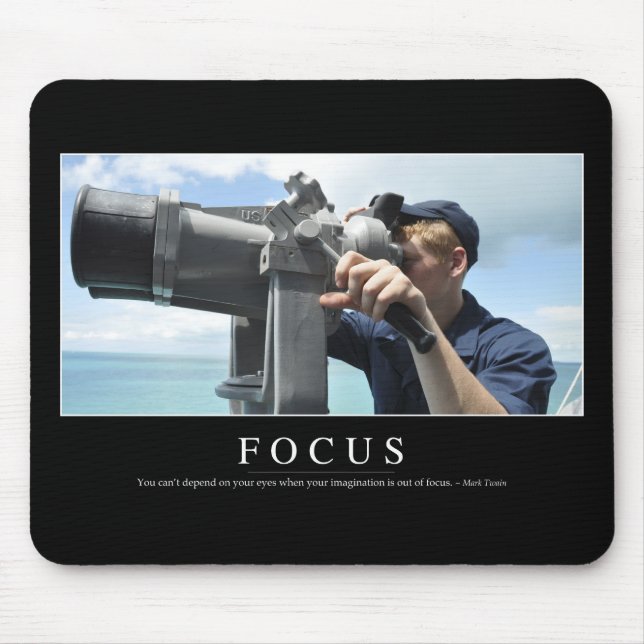 Focus: Inspirational Quote 2 Mouse Mat (Front)