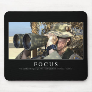 Focus: Inspirational Quote Mouse Mat