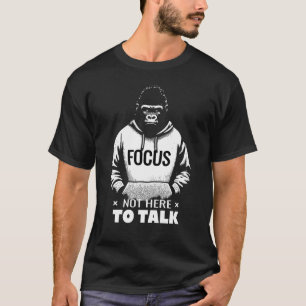 Focus Minimal Motivation Typography Art T-Shirt