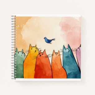 Focus Mode Cats – Funny Cat Quote Art Notebook