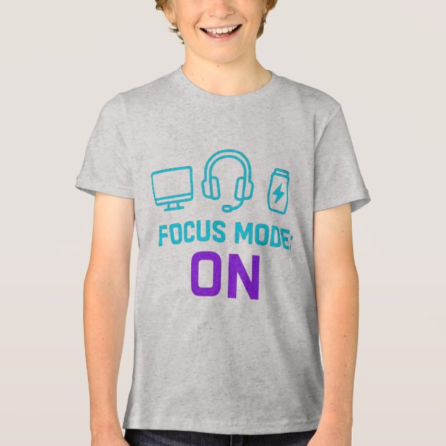 Focus Mode ON – Minimalist Tech Tri-Blend Shirt (Front)