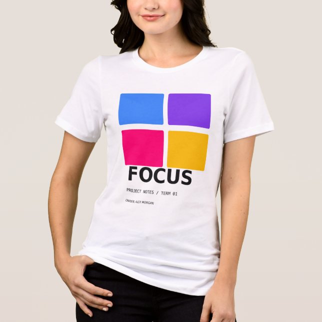 Focus Modern Abstract Geometric Tri-Blend Shirt (Front)